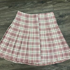 SHEIN Pink plaid skirt